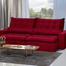 Sofá Ceará Modular 6 Lugares 290cm Retrátil e Reclinável Yescasa Vermelho