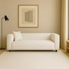 Sofá Cecília Orgânico 2 Lugares 160cm Sala de Estar Bouclé Branco - INCASA DECOR Sofá Cecília Orgânico 2 Lugares 160cm Sala de Estar Bouclé Branco - INCASA DECOR