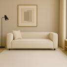 Sofá Cecília Orgânico 2 Lugares 160cm Sala de Estar Linho Bege - INCASA DECOR