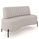 Sofá Chaise 2 Lugares Sala Living 160cm Pés Industrial Cayman K01 Linho Cru - Lyam Decor