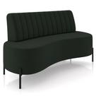 Sofá Chaise 2 Lugares Sala Living 160cm Pés Industrial Cayman K01 Veludo Verde - Lyam Decor