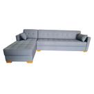 Sofá Chaise Gianni 270cm Lado Esquerdo Pé Cantoneira Claro Tecido Acquablock Impermeável