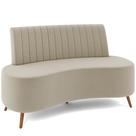 Sofá Chaise Living 2 Lugares 135cm para Sala Cayman K01 Veludo Bege - Lyam Decor