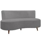 Sofá Chaise Living 2 Lugares 135cm Sala De Estar Istambul K01 Bouclê Cinza - Lyam Decor