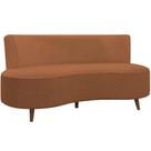 Sofá Chaise Living 2 Lugares 135cm Sala de Estar Istambul K01 Bouclê Terracota - Lyam Decor