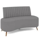 Sofá Chaise Living 2 Lugares 160cm Para Sala Cayman K01 Bouclê Cinza