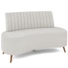 Sofá Chaise Living 2 Lugares 160cm Para Sala Cayman K01 Bouclê Creme - Lyam Decor