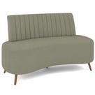 Sofá Chaise Living 2 Lugares 160cm Para Sala Cayman K01 Bouclê Verde