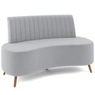 Sofá Chaise Living 2 Lugares 160cm Para Sala Cayman K01 Veludo Cinza - Lyam Decor