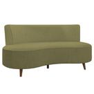 Sofá Chaise Living 2 Lugares 160cm para Sala Istambul K01 Bouclê Verde - Lyam Decor