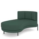 Sofá Chaise Longue Sala de Estar Living Lucca Esquerdo D02 Linho Verde Musgo C-123 - Lyam Decor