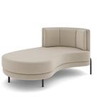 Sofá Chaise Longue Sala de Estar Living Lucca Esquerdo D02 Veludo Bege C-309 - Lyam Decor
