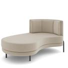 Sofá Chaise Longue Sala de Estar Living Lucca Esquerdo D02 Veludo Bege D-309 - Lyam Decor
