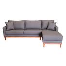 Sofá Chaise Rússia Lado Direito Tecido Acquablock Pé Base Madeira 250x160cm