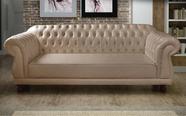 Sofá Chesterfield 2 Lugares 180 cm Corano Bege
