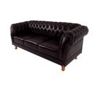 Sofá chesterfield capitone duque 1.80m 3 assentos courano café / dom pedro - barbearia - escritório - sala de estar