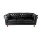 Sofá Chesterfield Capitonê Duque 1.8M Preto Clássico / Sala Recepção Barbearia