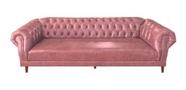 Sofá Chesterfield Capitonê Duque 3 Lugares BARBEARIA E RECEPÇÃO SUEDE ROSA