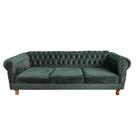 Sofá Chesterfield Capitone Duque Suede verde Musgo 1,80cm