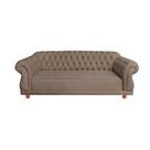 Sofá Chesterfield Capitone Elisabeth Suede Bege 1,80cm Sofá Chesterfield Capitone Elisabeth Suede Bege 1,80cm