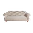 Sofá Chesterfield Capitone Elisabeth Suede Nude 2,00 Sofá Chesterfield Capitone Elisabeth Suede Nude 2,00