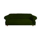 Sofá Chesterfield Capitone Elisabeth Suede verde Musgo 2,30cm