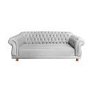 Sofá Chesterfield Capitone Elisabeth Veludo Prata 1,80cm Sofá Chesterfield Capitone Elisabeth Veludo Prata 1,80cm