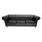 Sofá Chesterfield Capitone Luiz XV Corano Marrom 2,00cm