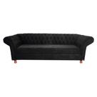 Sofá Chesterfield Conde Del 2,30m Suede Preto / decoração , Sala , Recepção