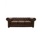 Sofá Chesterfield De Couro 3 Lugares Marrom Bicolor - Mempra Sofá Chesterfield De Couro 3 Lugares Marrom Bicolor - Mempra