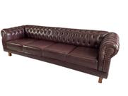 Sofá chesterfield Duque 2,60 Corano café 4 lugares