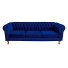 Sofá Chesterfield Duque 3 lugares 1,80 - Suede Azul Marinho / sala de estar, recepção, barbearia