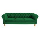 Sofá Chesterfield Duque 3 lugares 1,80 - Suede Verde Bandeira / sala de estar, recepção, barbearia