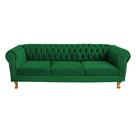 Sofá Chesterfield Duque 3 lugares 1,80 - Suede Verde Bandeira / sala de estar, recepção, barbearia