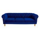 Sofá Chesterfield Duque 3 lugares 2,30 - Suede Azul Marinho / sala de estar, recepção, barbearia
