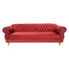 Sofá Chesterfield Elisabeth 1,80 - Suede Vermelho / sala de estar, recepção, barbearia