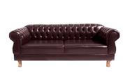 Sofá chesterfield elisabeth 2m - corano café / capitonê - barbearia - escritório - sala de estar