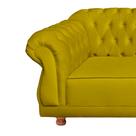 Sofá Chesterfield Elisabeth 2M - Suede Amarelo / sala de estar, recepção, barbearia