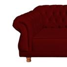 Sofá Chesterfield Elisabeth 2M - Suede Bordo / sala de estar, recepção, barbearia