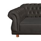 Sofá Chesterfield Elisabeth 2M - Suede Cinza Camurça / sala de estar, recepção, barbearia