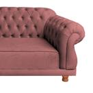 Sofá Chesterfield Elisabeth 2M - Suede Rosê / sala de estar, recepção, barbearia