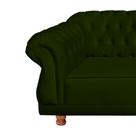 Sofá Chesterfield Elisabeth 2M - Suede Verde Musgo / sala de estar, recepção, barbearia