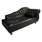Sofá Chesterfield Elisabeth Divã 1,43m- Corano preto/ decoração, sala, consultório, psicólogo