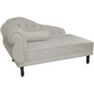 Sofá Chesterfield Elisabeth Divã 1,60m- Suede Bege / decoração, sala, consultório, psicólogo