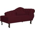 Sofá Chesterfield Elisabeth Divã 1,60m- Suede Bordo / decoração, sala, consultório, psicólogo