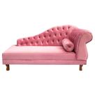 Sofá Chesterfield Elisabeth Divã 1,60m- Suede Rosa / decoração, sala, consultório, psicólogo