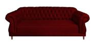 Sofá Chesterfield Elisabeth Suede Bordô