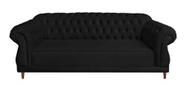 Sofá Chesterfield Elisabeth Suede Preto