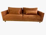 Sofá Chesterfield London 2,30m Suede Terracota