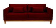 Sofá Chesterfield London Suede Bordô